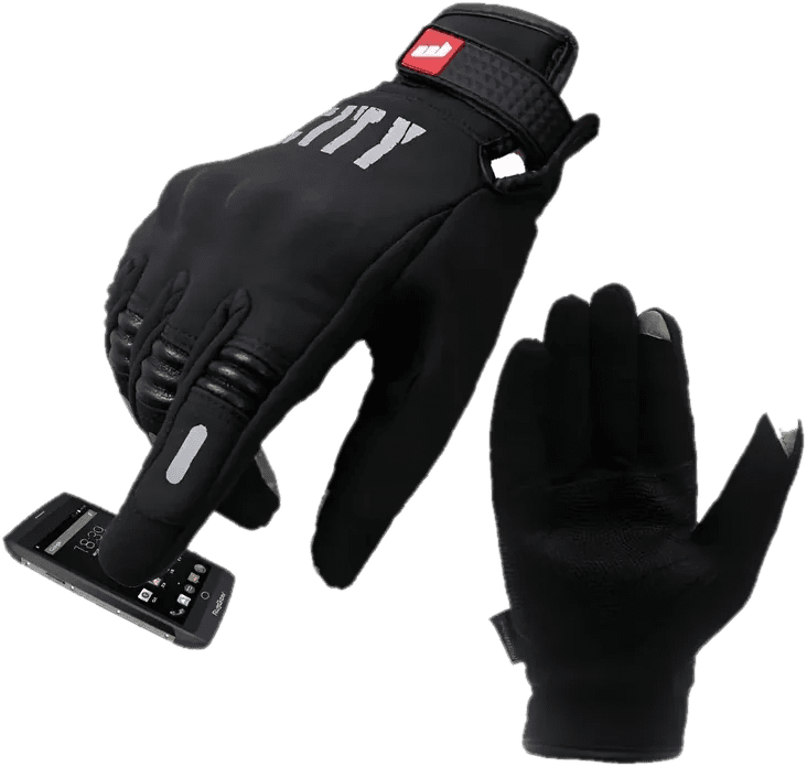 Guantes City Semi Impermeable Táctil Protección Moto