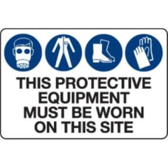 Combined PPE Safety Sign