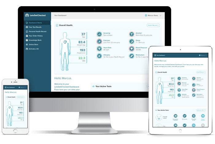 Frontend kódování pro Patient dashboard