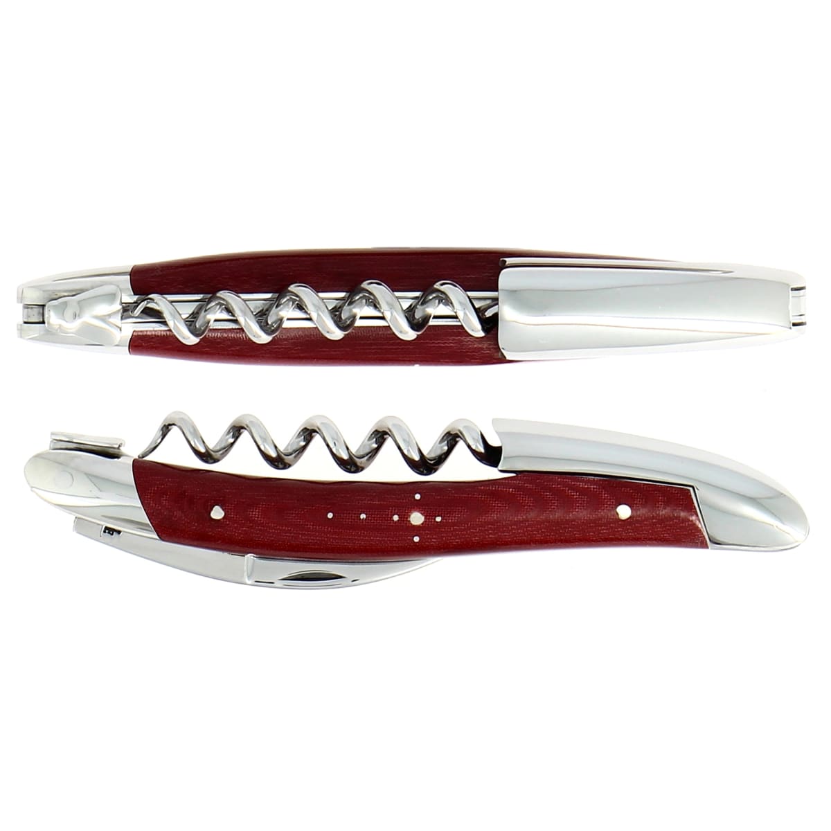 Forge de Laguiole ソムリエナイフ ワインオープナー Forge de Laguiole Corkscrew - Compressed Fabric Handle, Burgundy