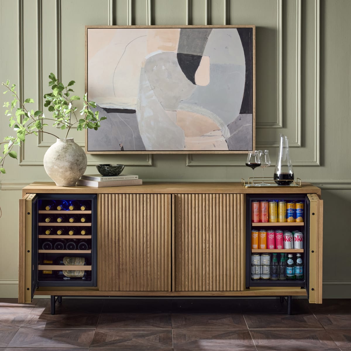 Touraine Reeded Sideboard With Integrated Cooling