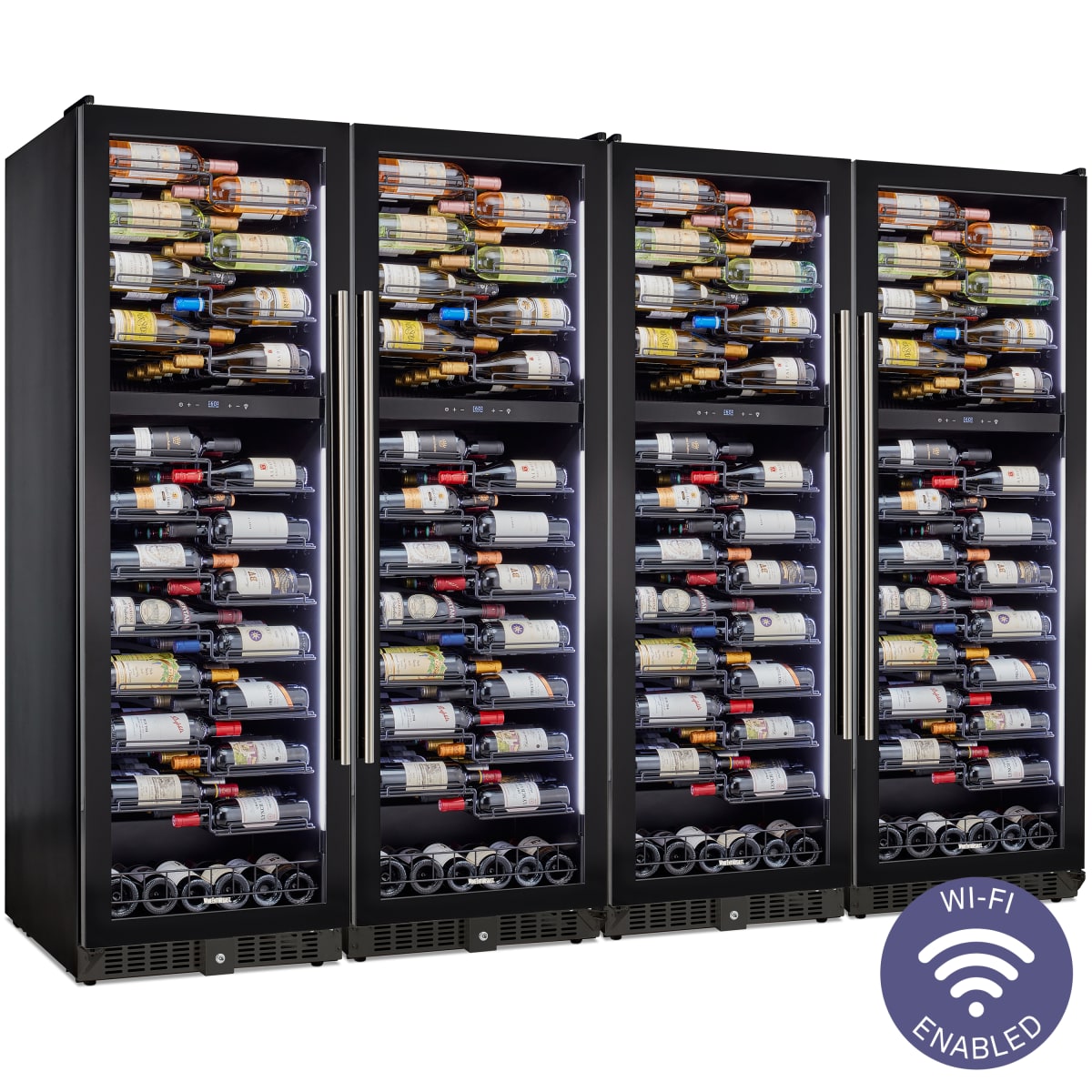 Wine Enthusiast VinoView Quad L 580 Smart Wi-Fi Dual Zone Wine Cellar