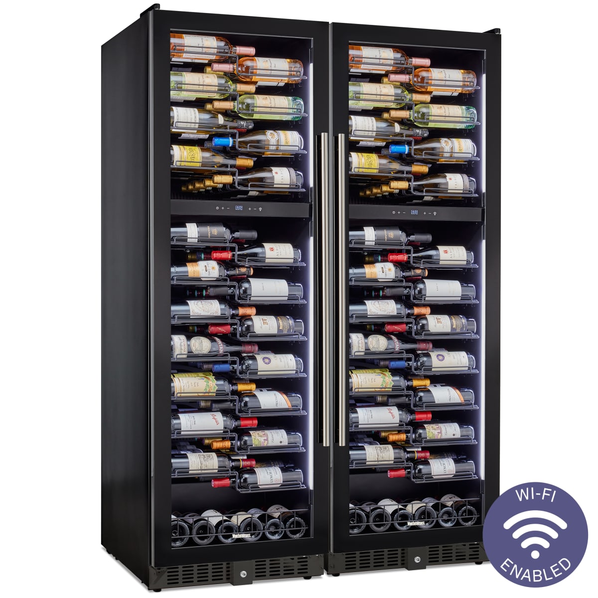 Wine Enthusiast VinoView Double L 290 Smart Wi-Fi Dual Zone Wine