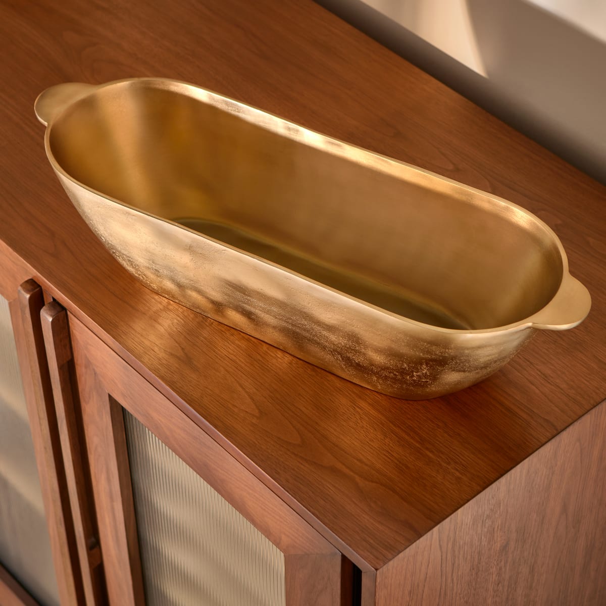 Stinson Antique Brass Wine and Beverage Tub