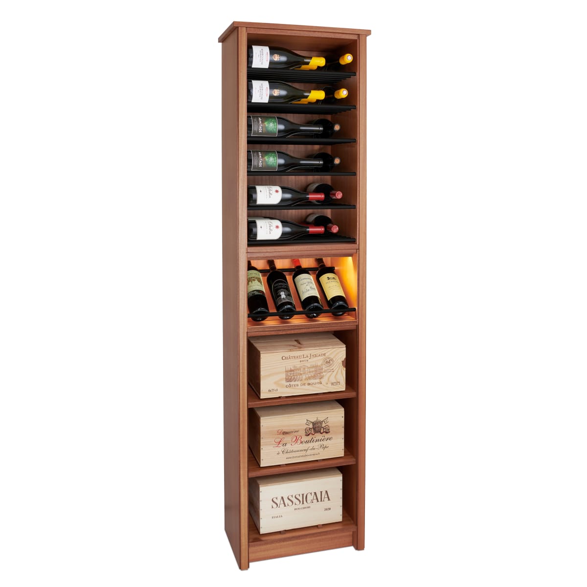 N'FINITY x Kessick 73-Bottle Wood & Metal Tower Series Rack