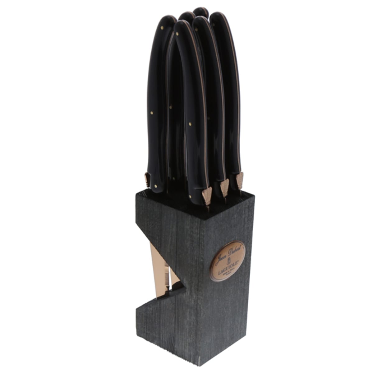 Jean Dubost New Age 6pc Steak Knives in Block-Black