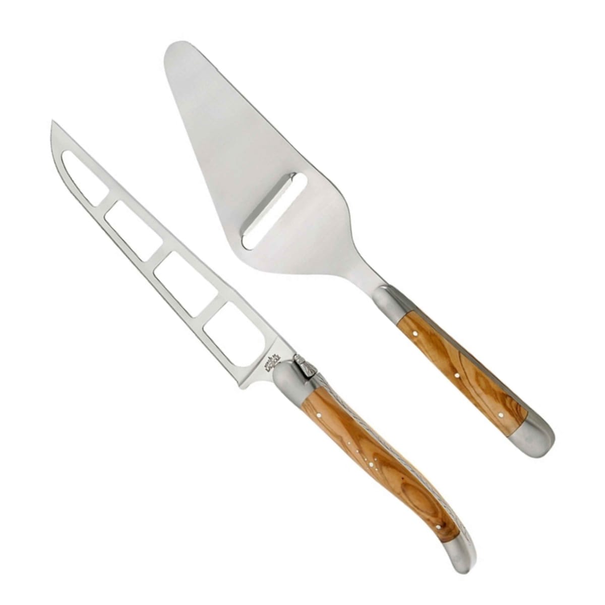 Image of Forge de Laguiole Barthelemy Cheese Set- Olivewood Handle