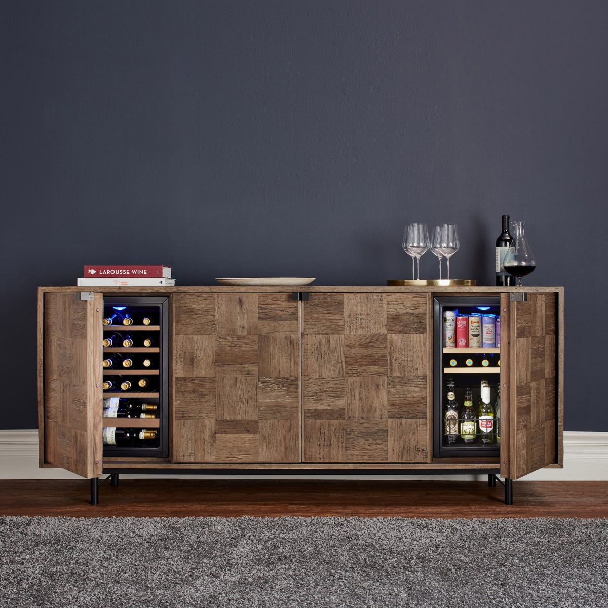 Loire American Oak Wine Credenza with Integrated Wine Coolers Loire American Oak Wine Credenza with Integrated Wine Coolers