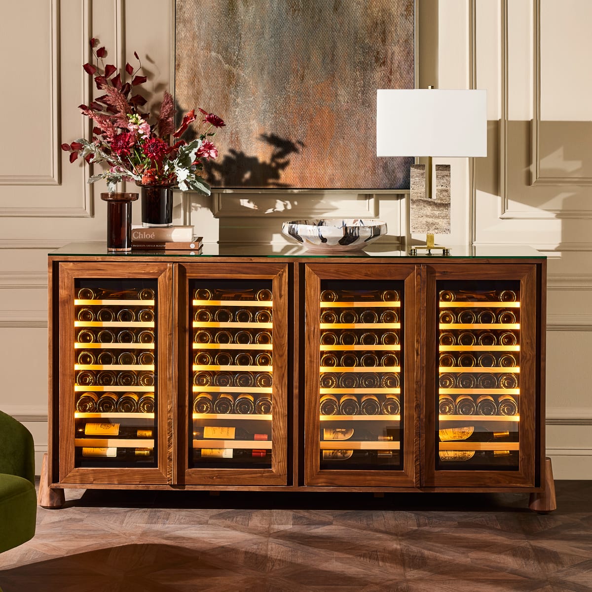 Image of Ruskin Sideboard With Integrated Wine Refrigerators by Wine Enthusiast Image of Ruskin Sideboard With Integrated Wine Refrigerators by Wine Enthusiast