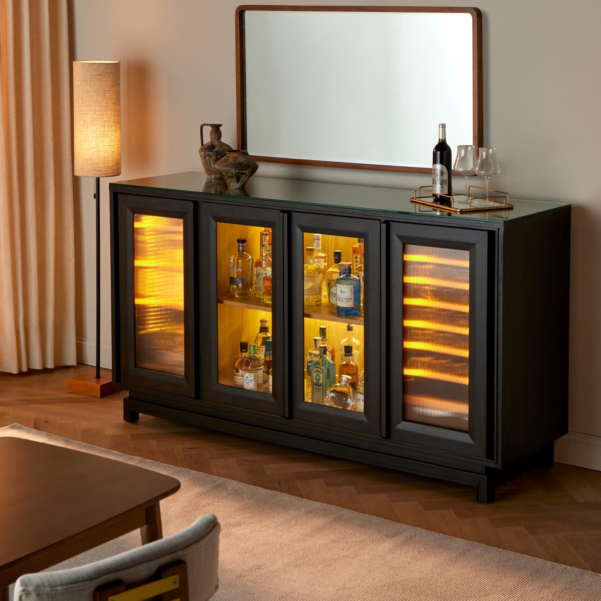 Image of Montagny Sideboard With Integrated Wine and Beverage Refrigerators by Wine Enthusiast