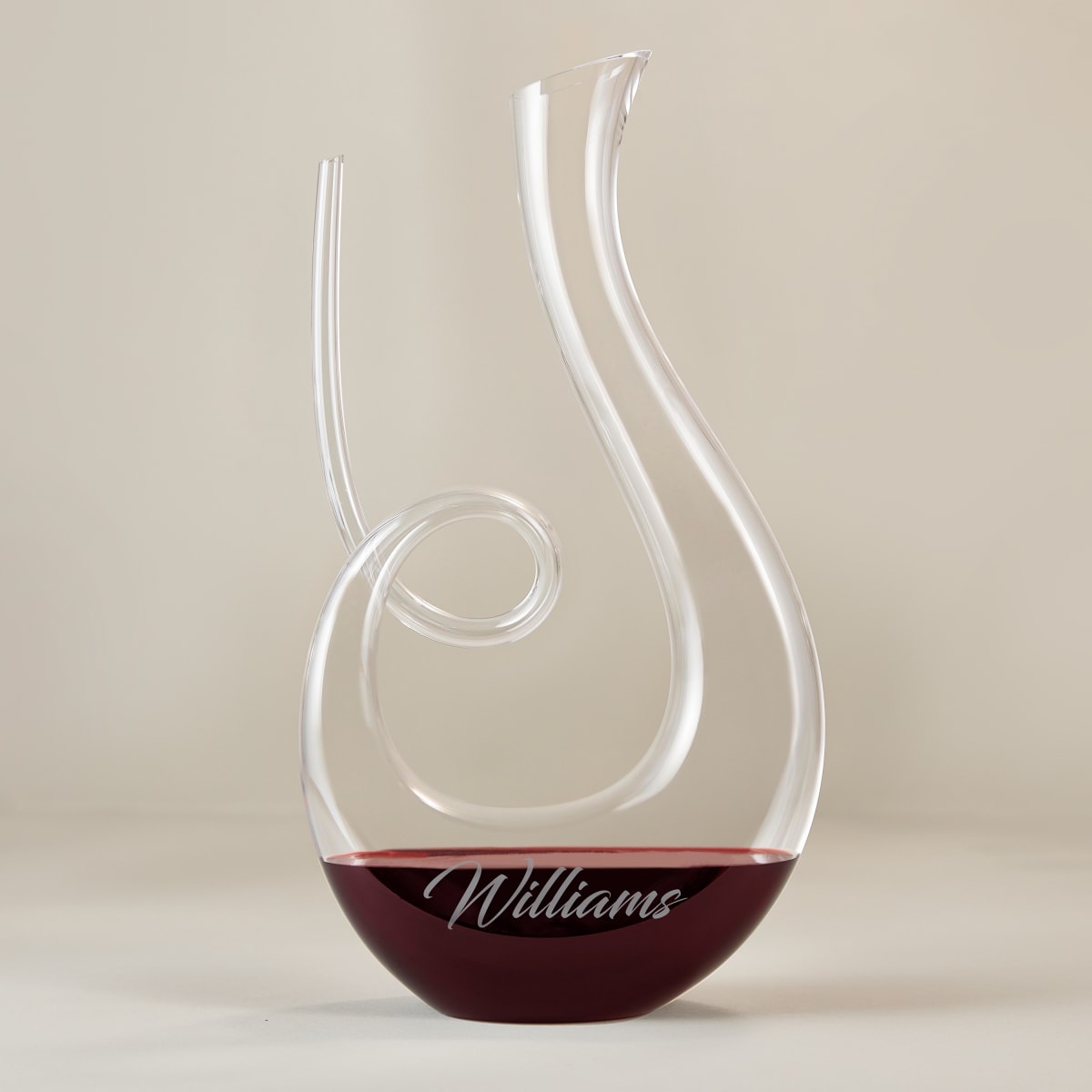 Personalized Wine Enthusiast Art Series Treble Decanter-William Script Design