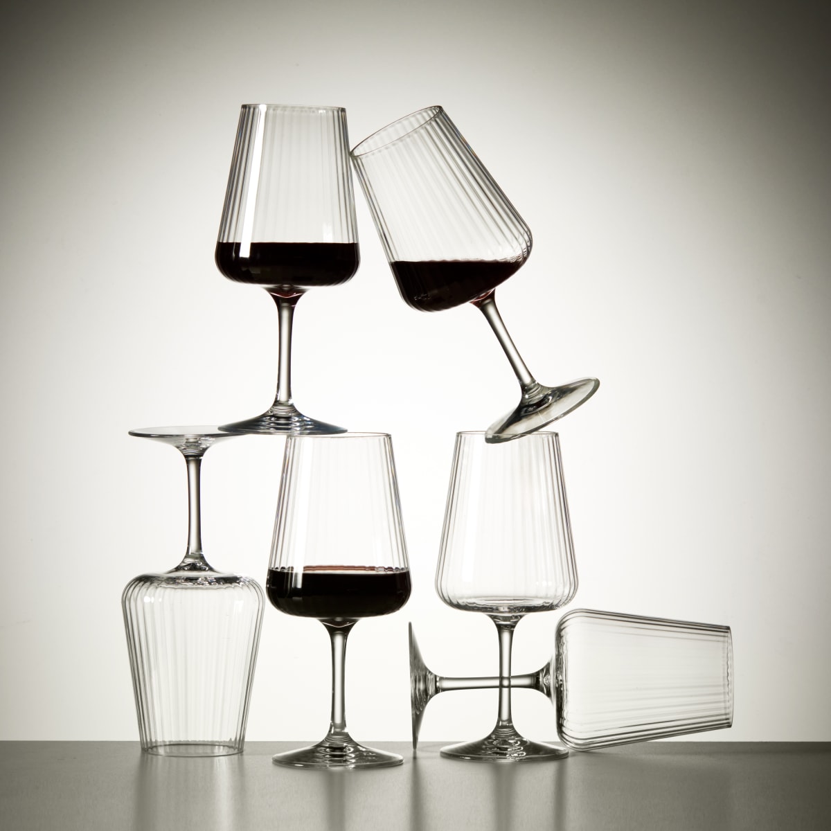 Brilliance! Shatterproof Tritan Fluted Recycled Outdoor Wine Glasses - Clear (Set&nbsp;of&nbsp;6)