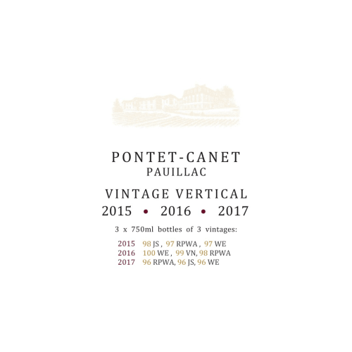 Chateau Pontet-Canet 2015-2017 Vertical Collection, Pauillac