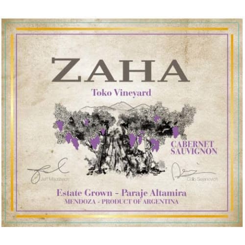 Zaha 2018 Cabernet Sauvignon, Toko Vyd., Uco Valley