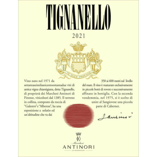 Tignanello 2021 Toscana IGT Marchesi Antinori