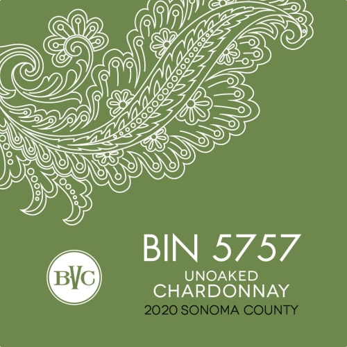 Bennett Valley Cellars 2021 Bin 5757 Unoaked Chardonnay, Sonoma County