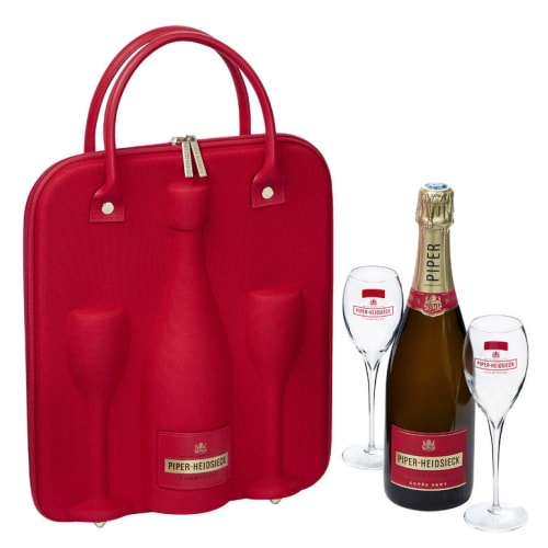【ギフ_包装】 NV Piper-Heidsieck Brut Champagne 2 and Case Travel Gift w/ ワイン