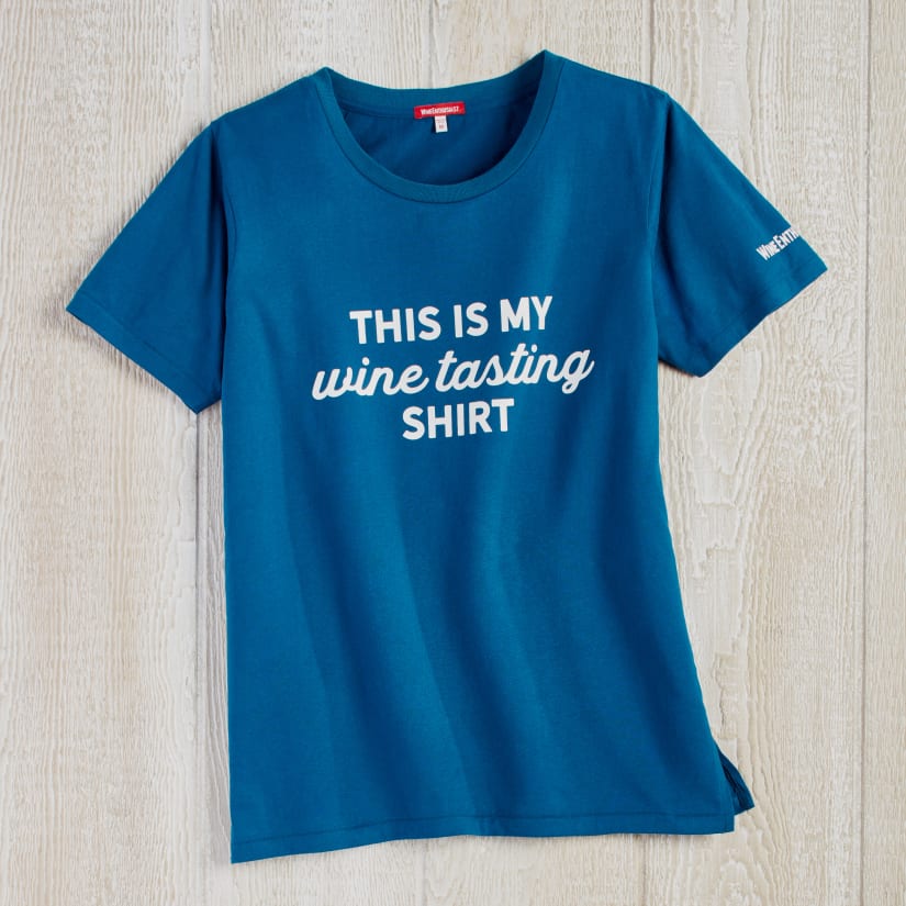 Wine Enthusiast Whimsy “This Is My Wine Tasting Shirt” Graphic Tee