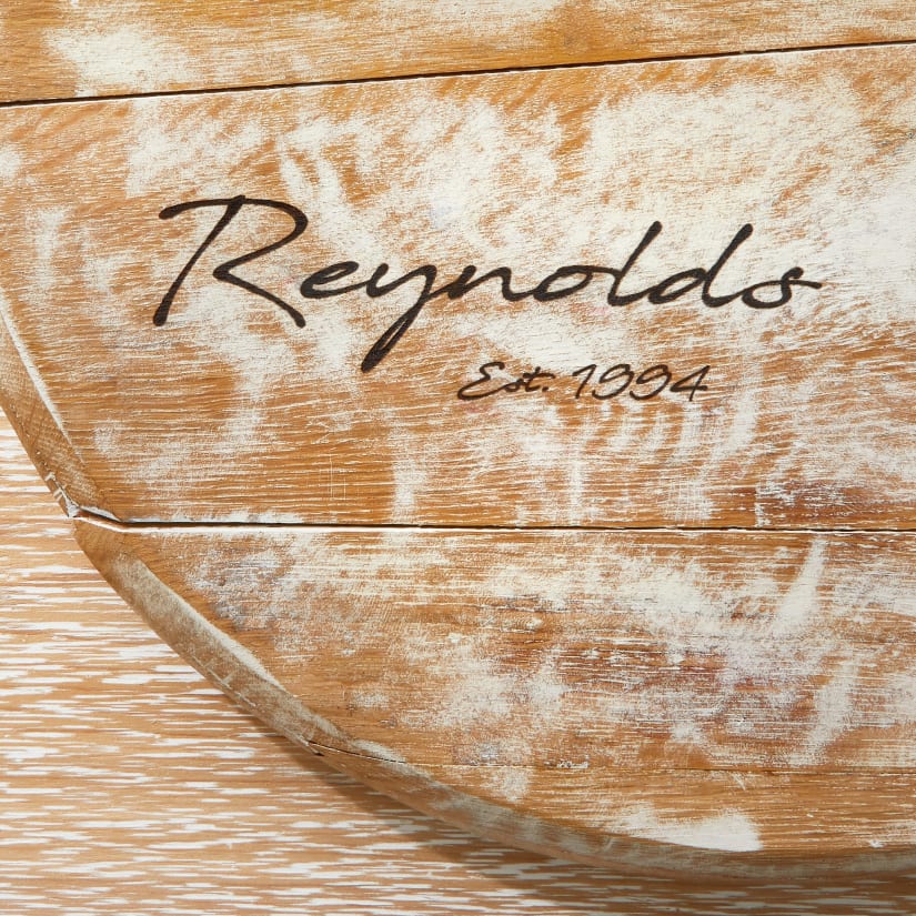 Personalized Whitewashed Barrel Head Lazy Susan - Thumbnail 3