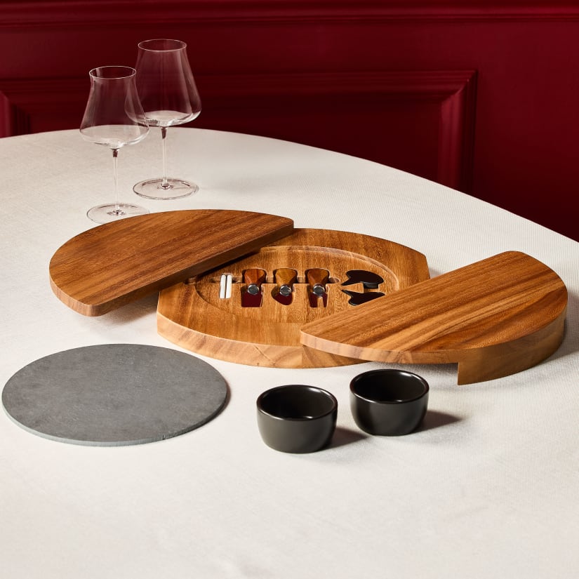 Wine Enthusiast Swivel Top Cheese Board