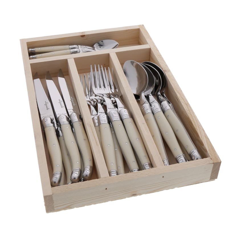 Jean Dubost 24 Pc Everyday Flatware Set - Thumbnail 3