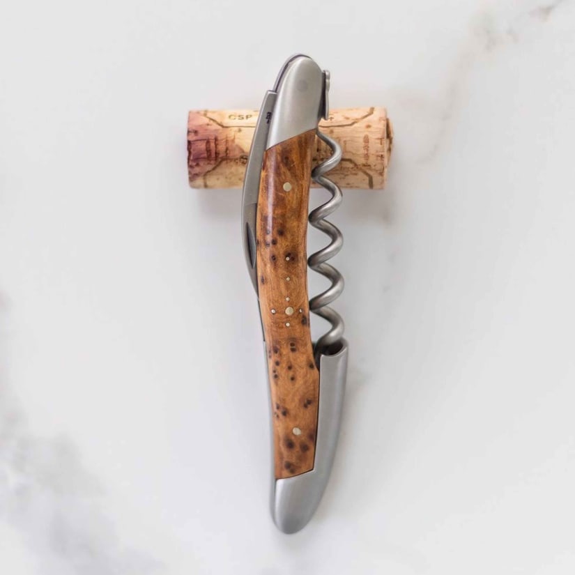 Forge de Laguiole Corkscrew - Compressed Fabric Handle, Blue