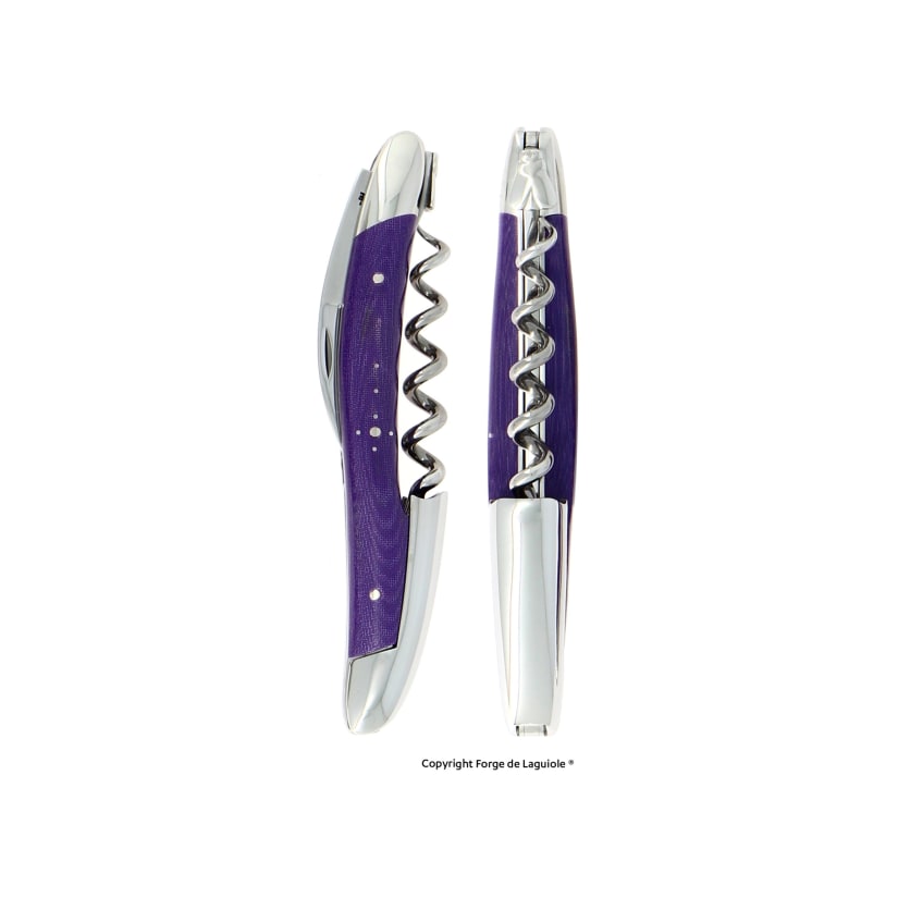 Forge de Laguiole Corkscrew - Compressed Fabric Handle, Burgundy