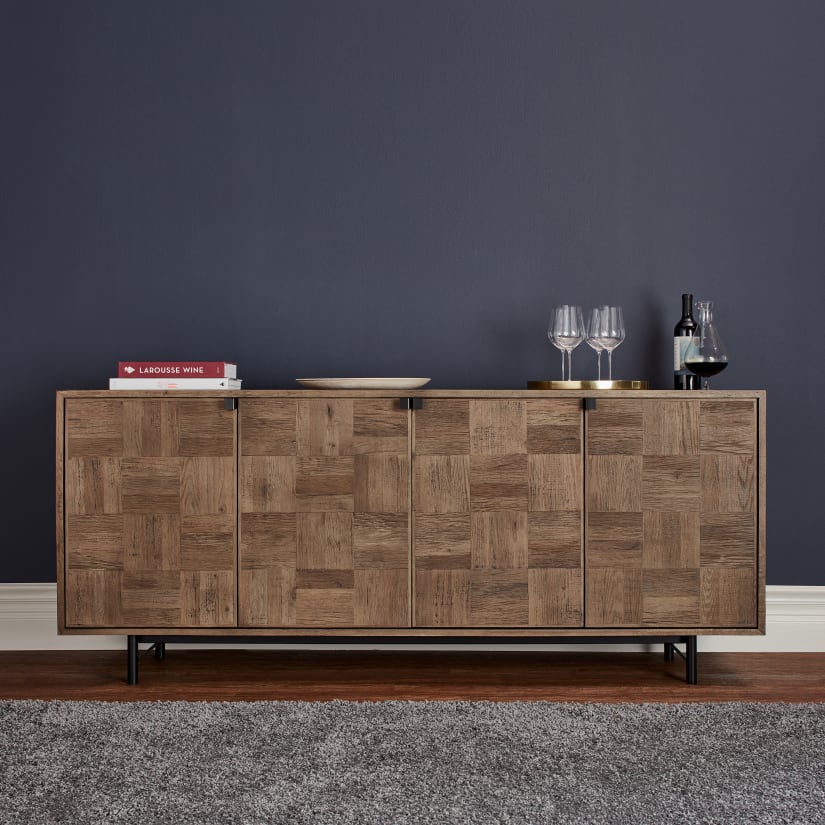 Loire American Oak Wine Credenza 2 Integrated Wine Coolers