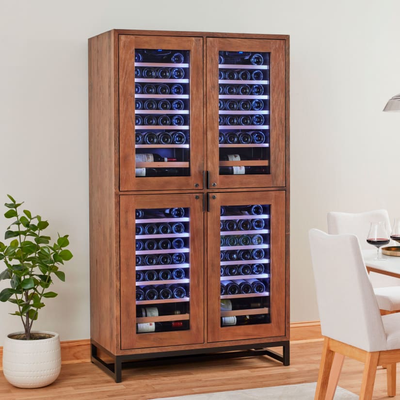 Loire wine cabinet with four doors