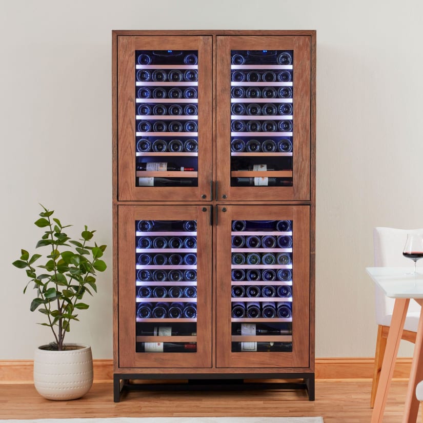 Loire wine cabinet with four doors from a different angle