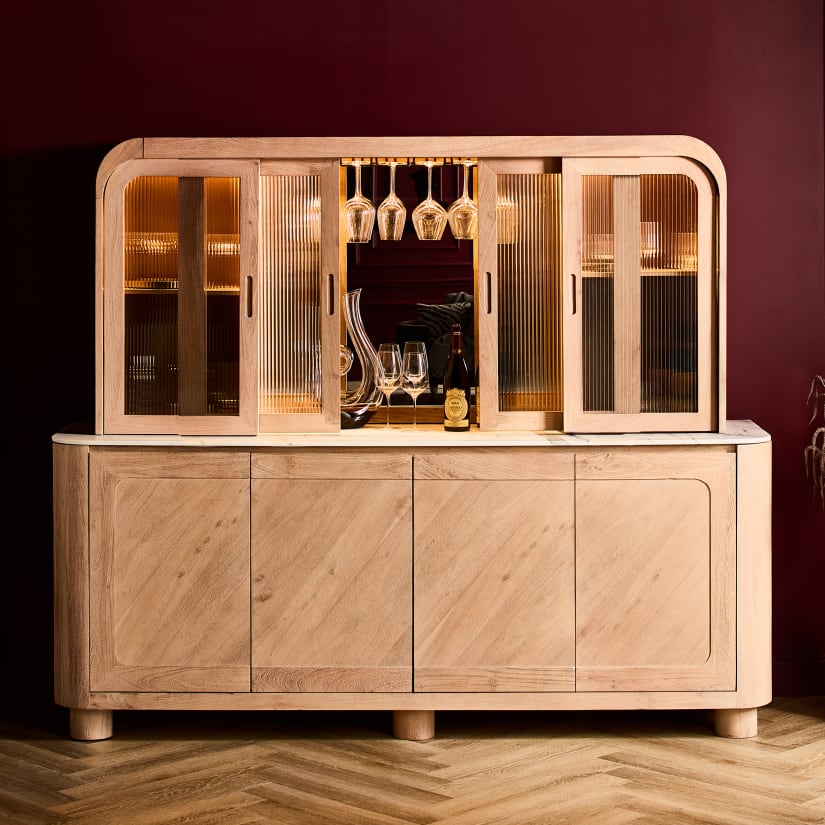 Fleurie Sideboard with Hutch and Beverage Center