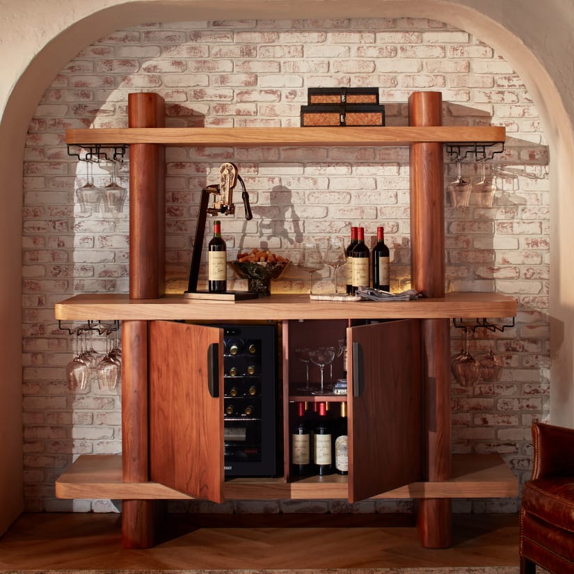 Orleans Bar Cabinet with Beverage Center