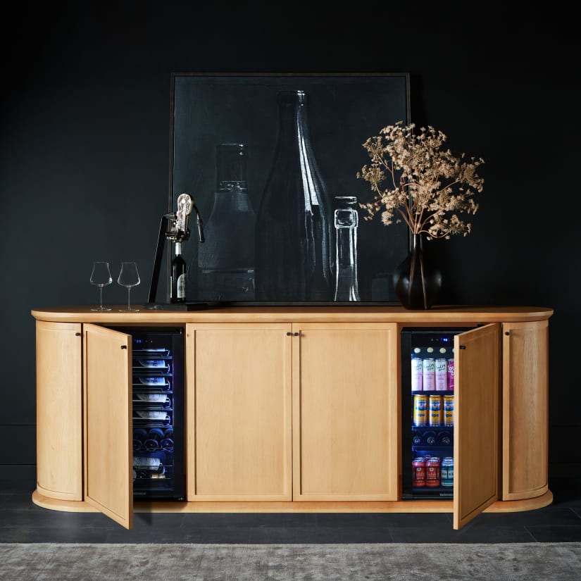 Provence Sideboard with Beverage Center and VinoView 28-Bottle Wine Fridge