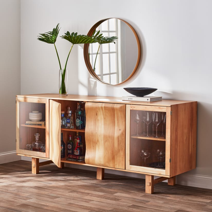 Aya Wave Wine Credenza Without Wine Refridgerator