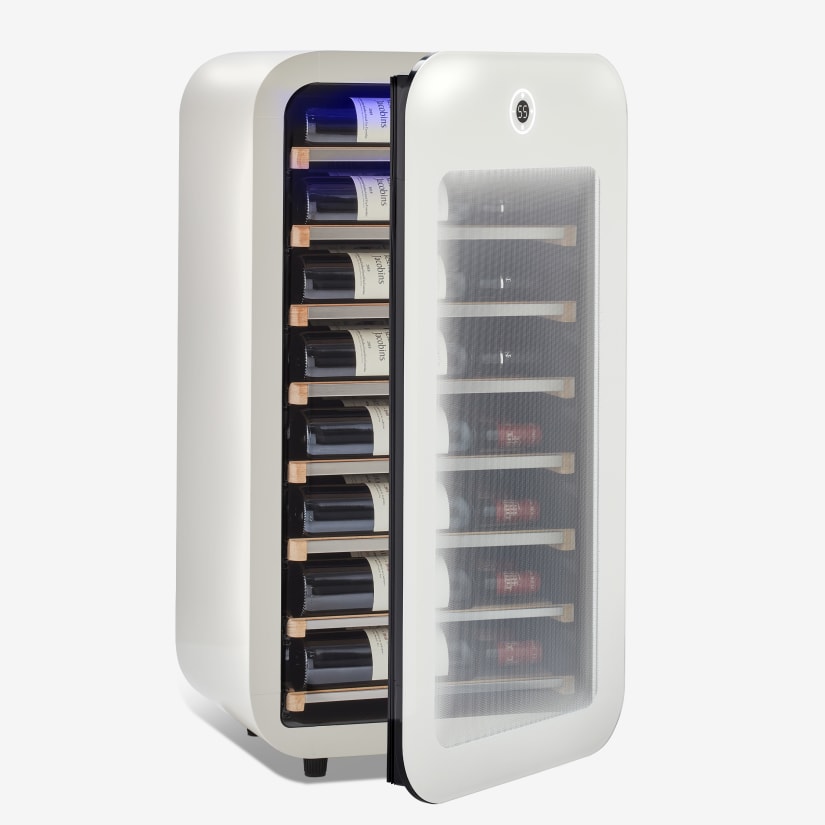Wine Enthusiast 22-Bottle Frameless Glass Wine Refrigerator - White
