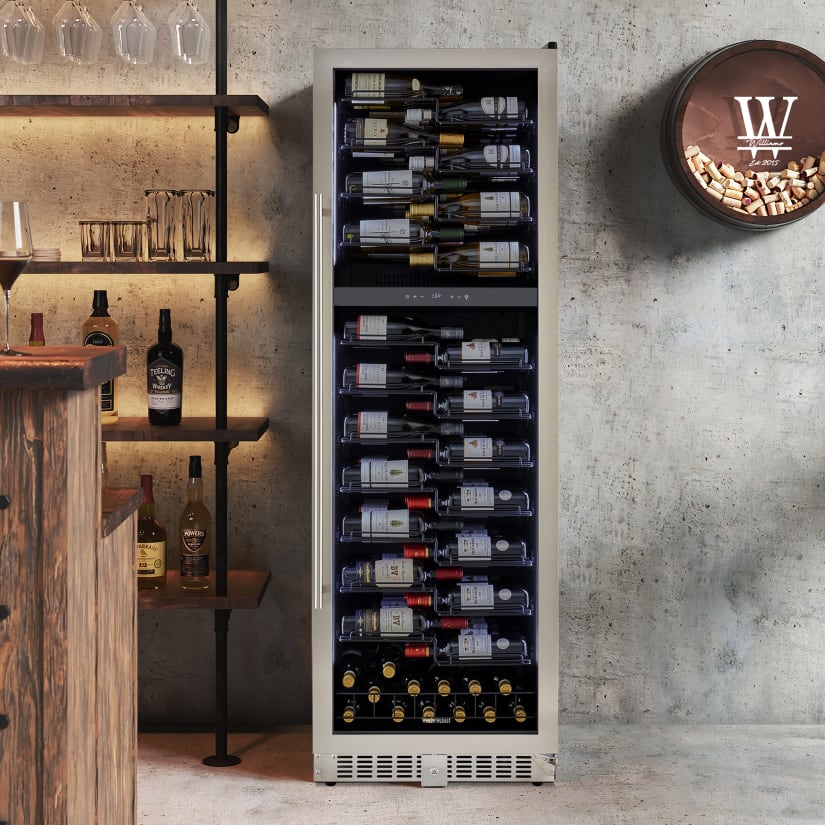 Wine Enthusiast VinoView L 145 Smart Wi-Fi Dual Zone Wine Cellar