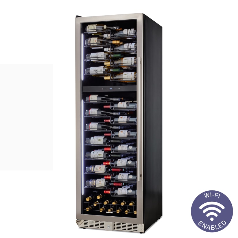 Wine Enthusiast VinoView L 145 Smart Wi-Fi Dual Zone Wine Cellar