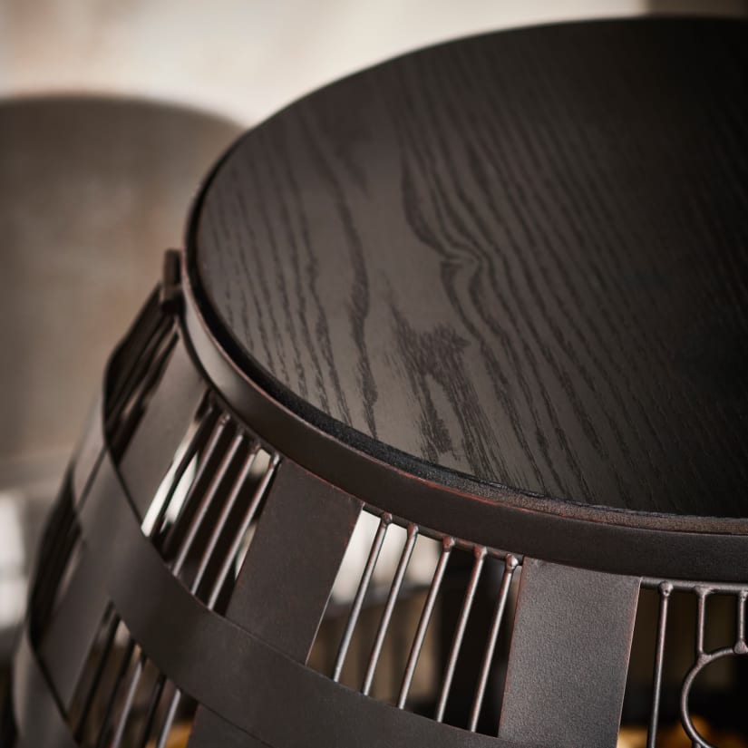 Wine Enthusiast Barrel Cork Catcher Side Table - Thumbnail 4