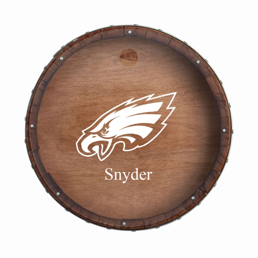 Personalized NFL Reclaimed 4-inch Deep Wine Barrel Cork Catcher