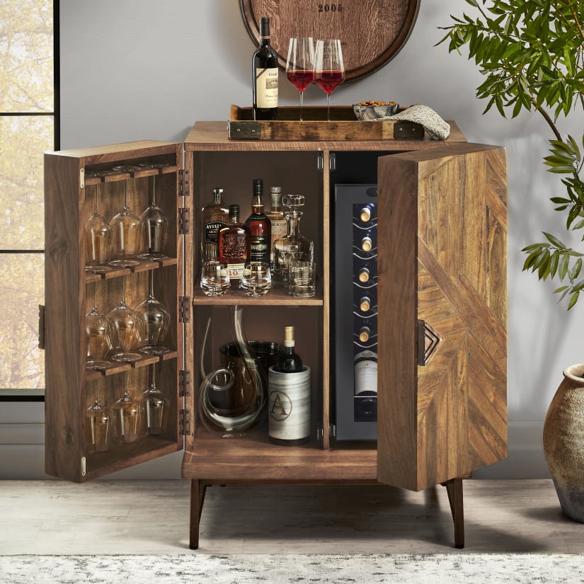 Bar cabinet with storage discount
