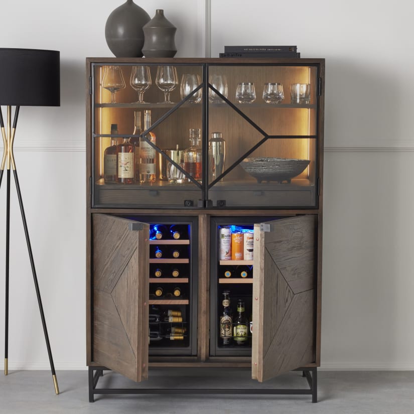 Ruskin Sideboard With Integrated Wine and Beverage Refrigerators