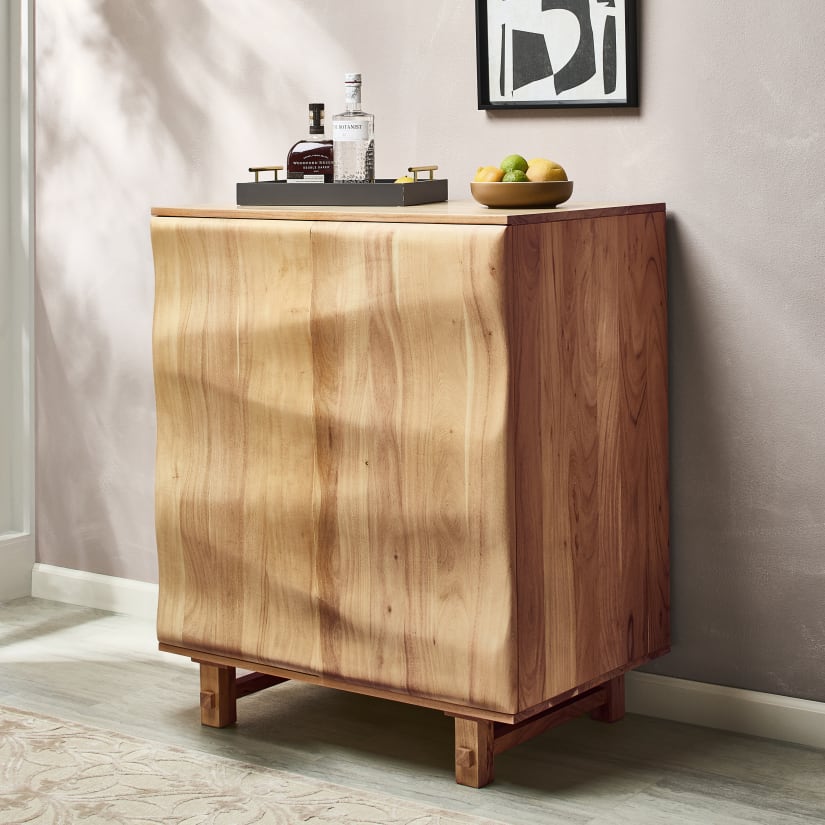 Aya Wave Small Bar Cabinet With Cooling Storage Option - Thumbnail 3