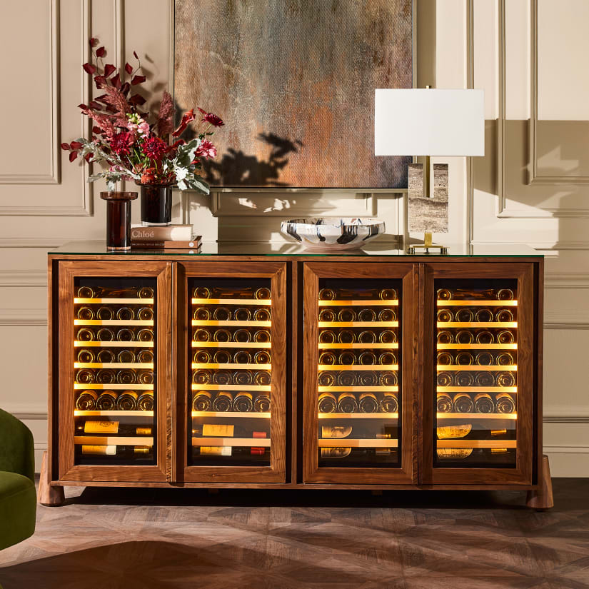 Ruskin Sideboard With Integrated Wine and Beverage Refrigerators