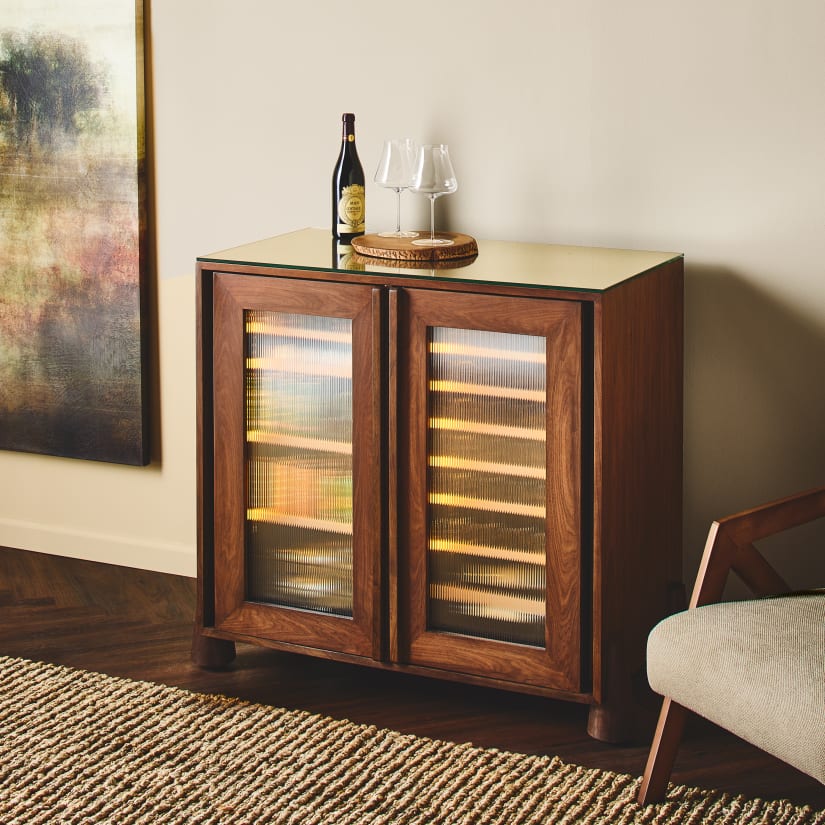 Ruskin 2-Door Cabinet With Integrated Wine and Beverage Refrigerators