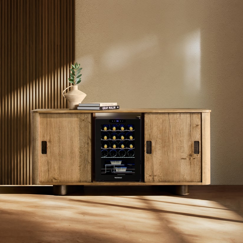 Caldas Sideboard with 20 Bottle Evolution Wine Refrigerator
