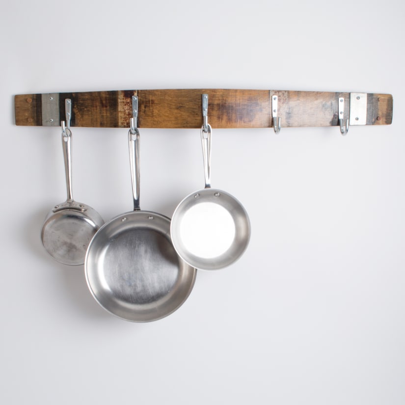 Reclaimed Napa Barrel Stave Pot Rack