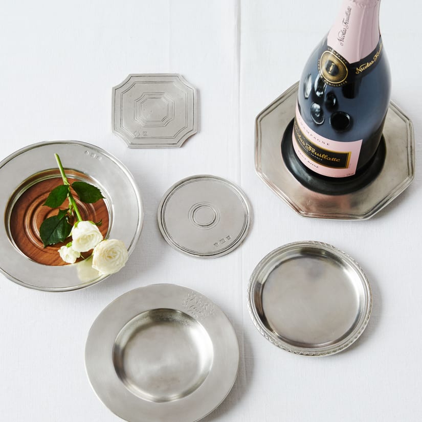 MATCH PEWTER Octagonal Bottle Coaster