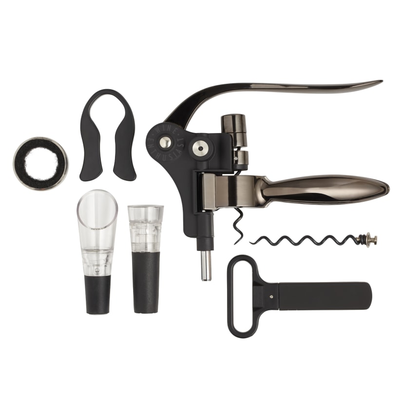 Wine Lover’s Lever Corkscrew 7-Piece Gift Set