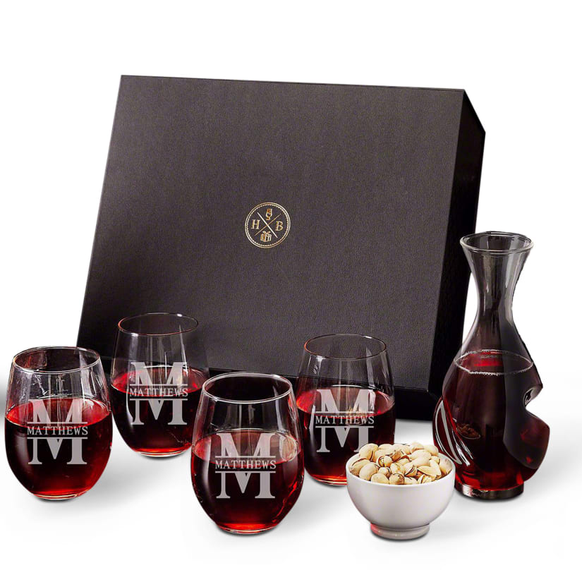 Vinotive Vortex Somm Aerating Wine Dispenser With Acacia Base