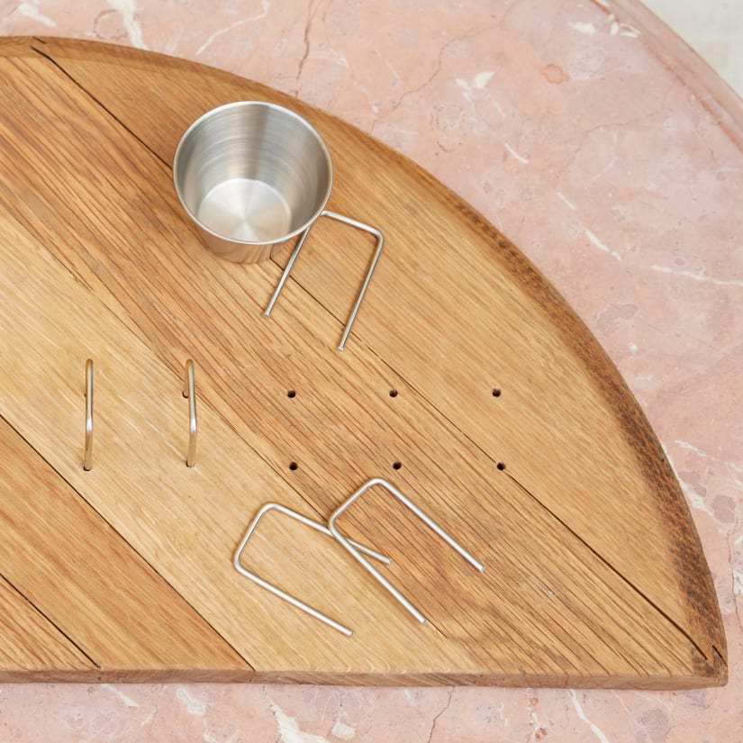 Reclaimed Whiskey Barrel Taco Party Serving Platter